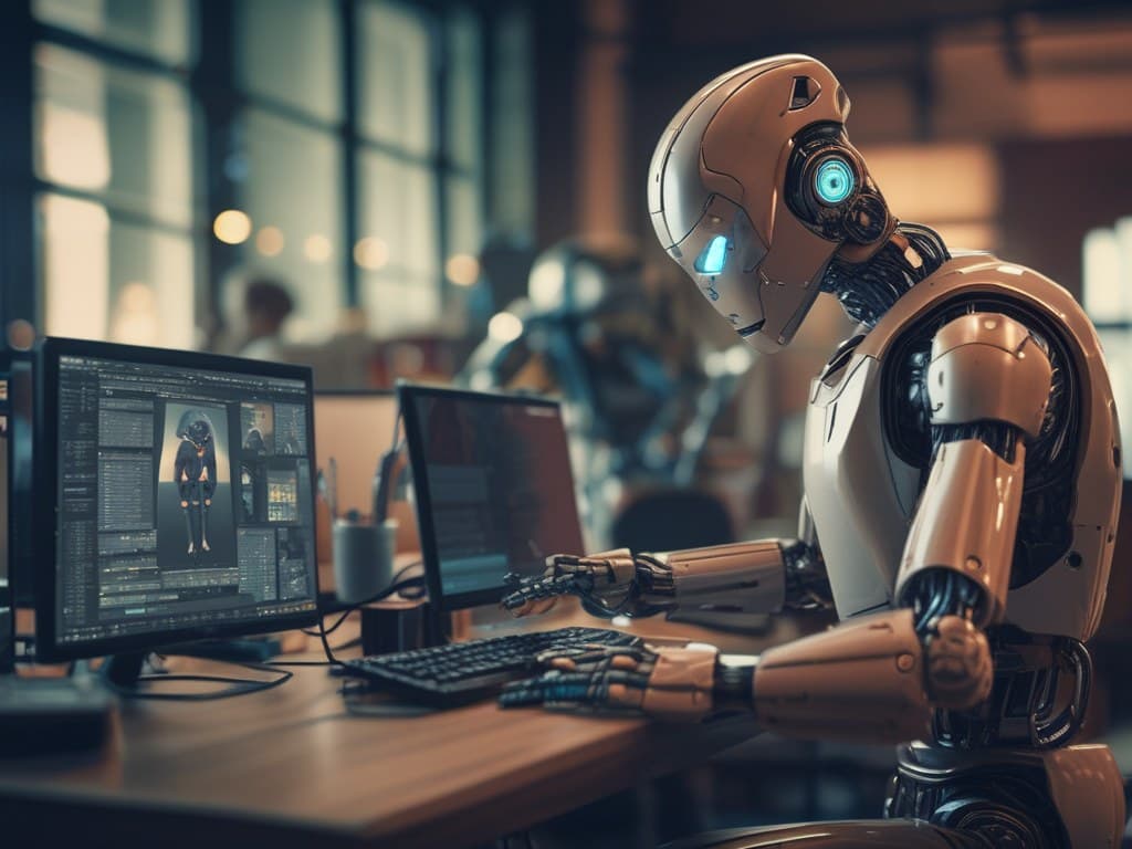 Illustration of the Cua Spaces shared desktop: an AI agent collaborating with a user on the same screen