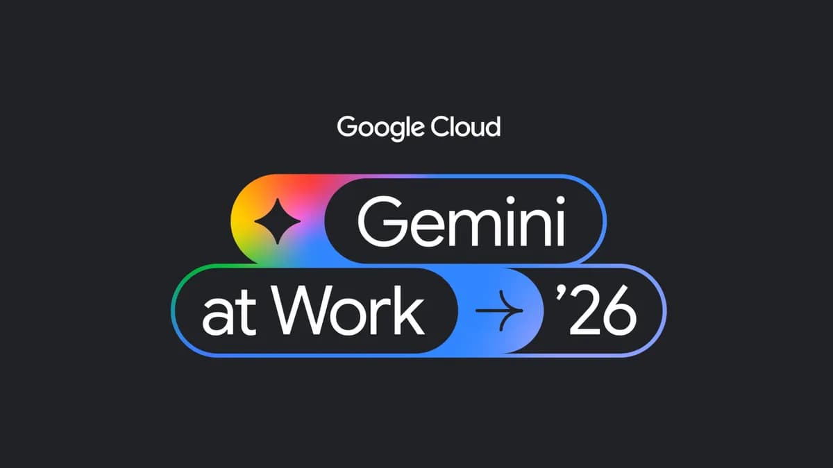 Google Cloud 发布会舞台,大屏幕上展示 Gemini agent 发布主题