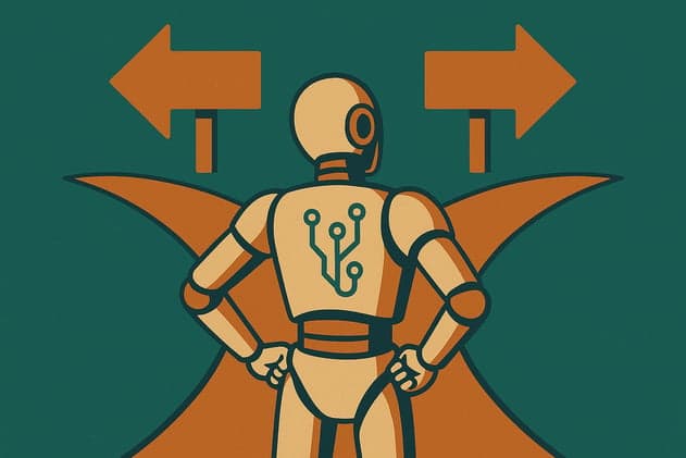 OpenAI Decisions API concept art: decision nodes in an agent workflow compressed into one fast API call