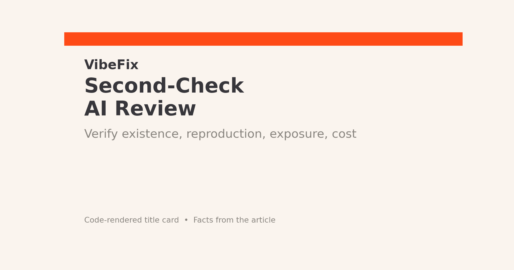 Title card: Second-Check AI Review
