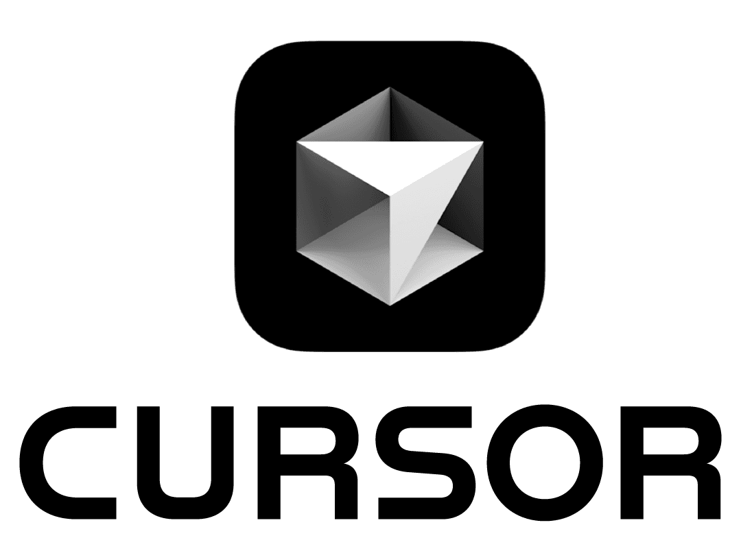 Cursor 品牌标志,黑底白字 Logo