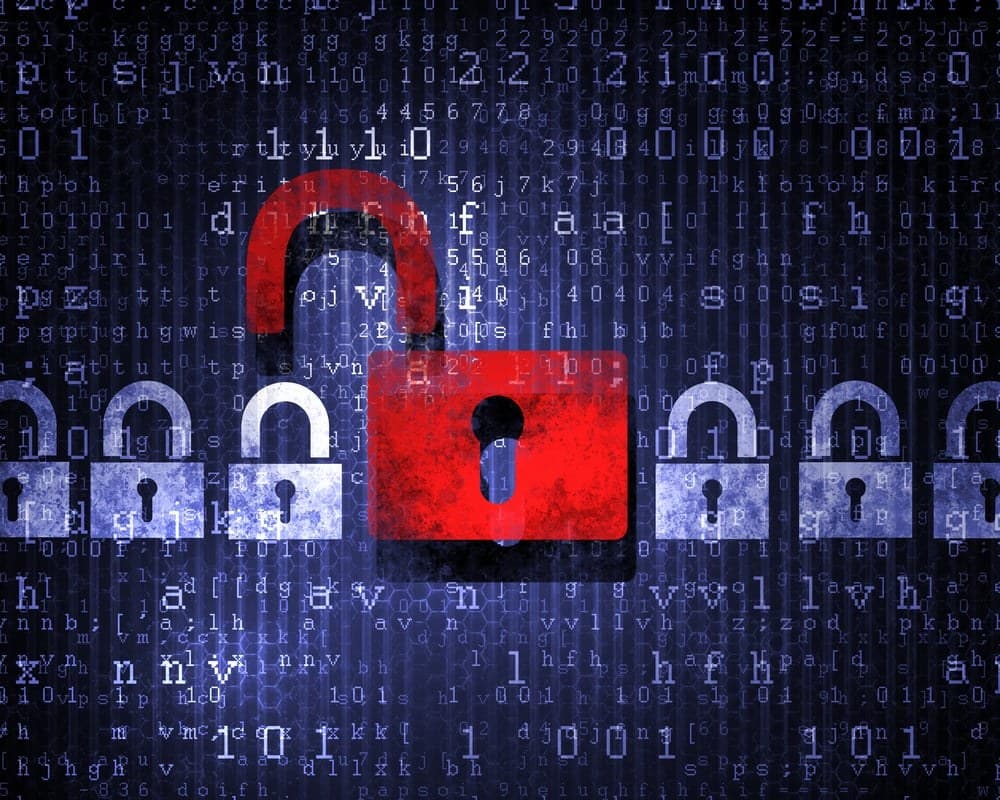 Digital security lock concept art symbolizing code attack-surface reduction