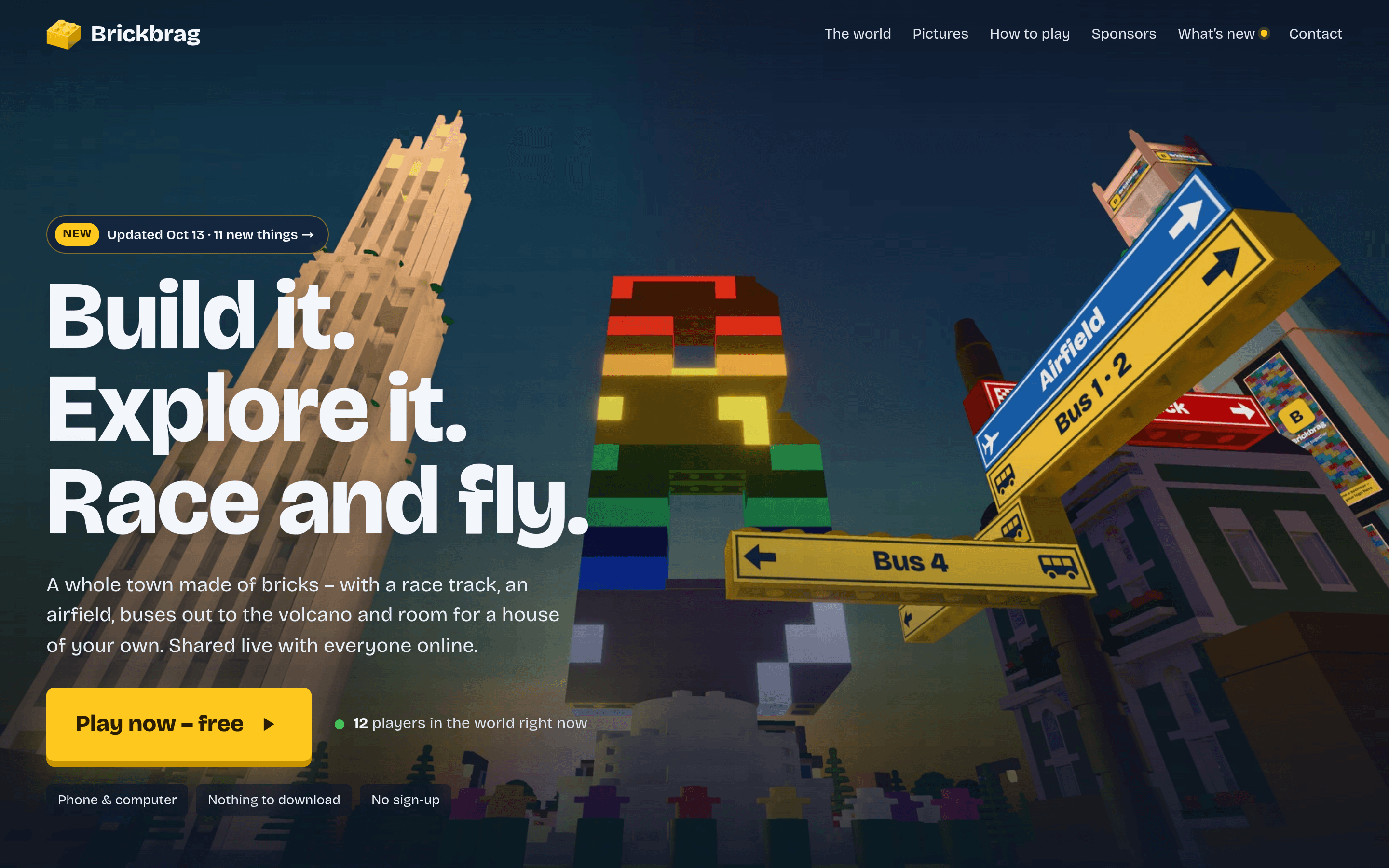 Brickbrag:浏览器里的多人砖块建造世界