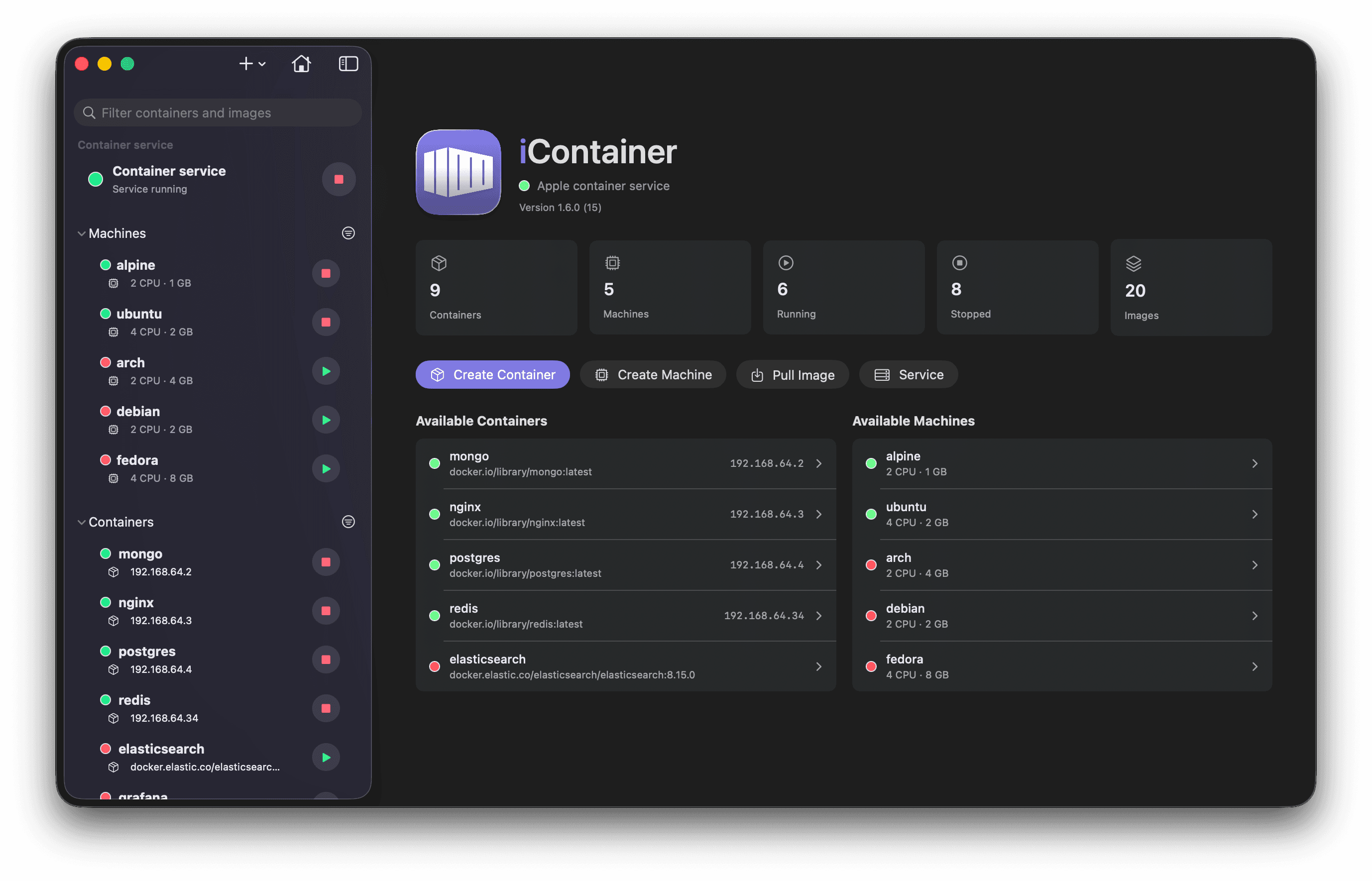 iContainer: native macOS manager for Apple Container workloads