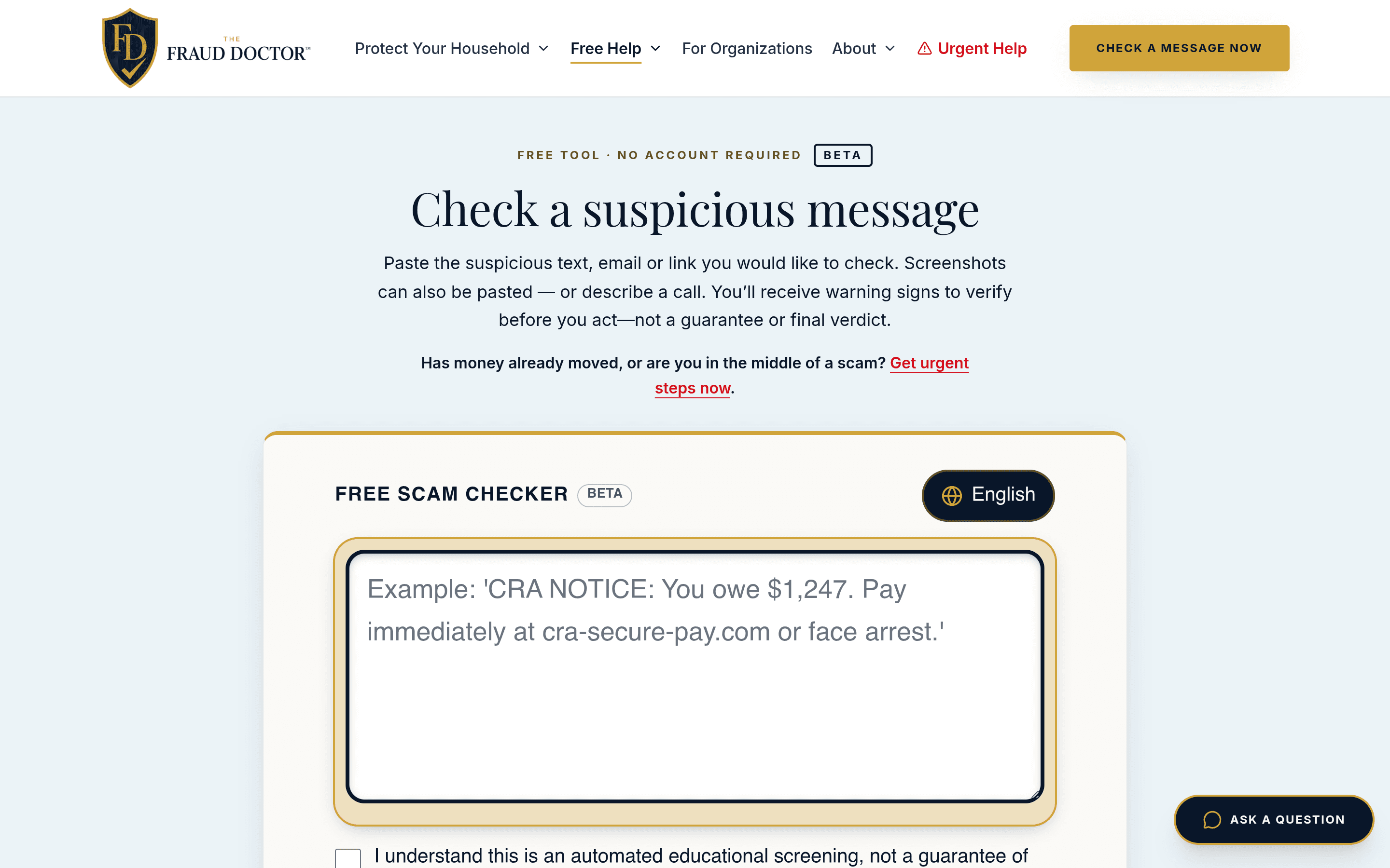 Fraud Doctor — Scam Detector