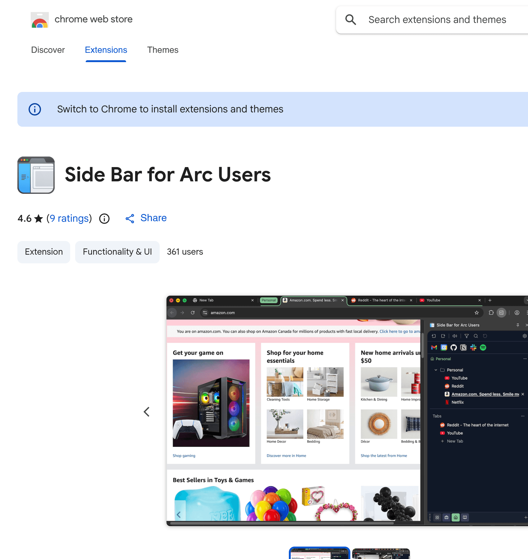 ChromeSideBar