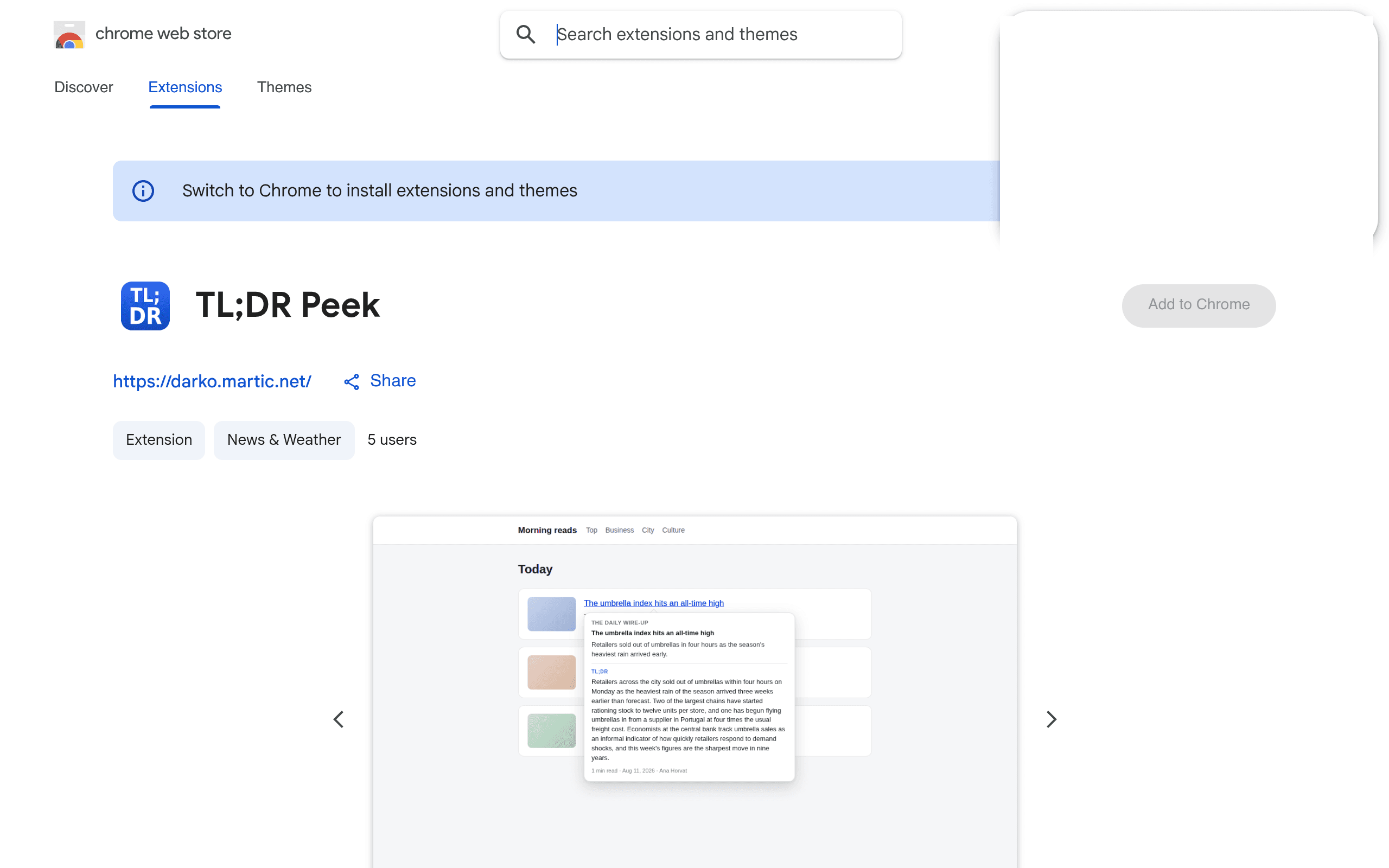 TL;DR Peek