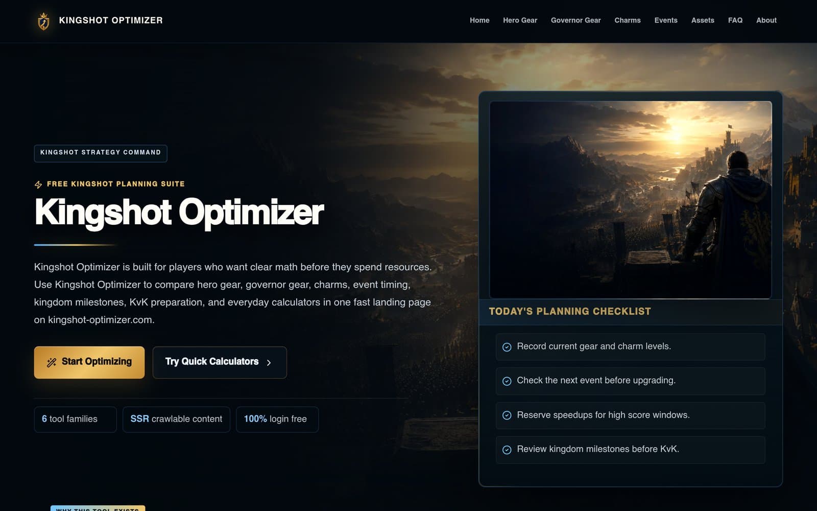 Kingshot Optimizer
