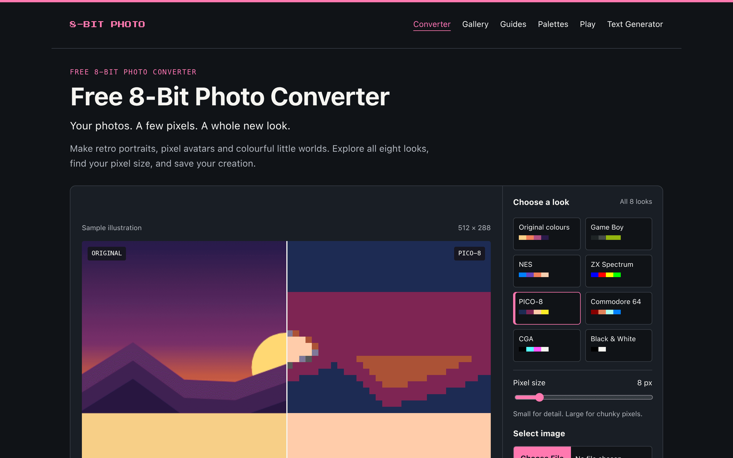 8-Bit Photo Converter