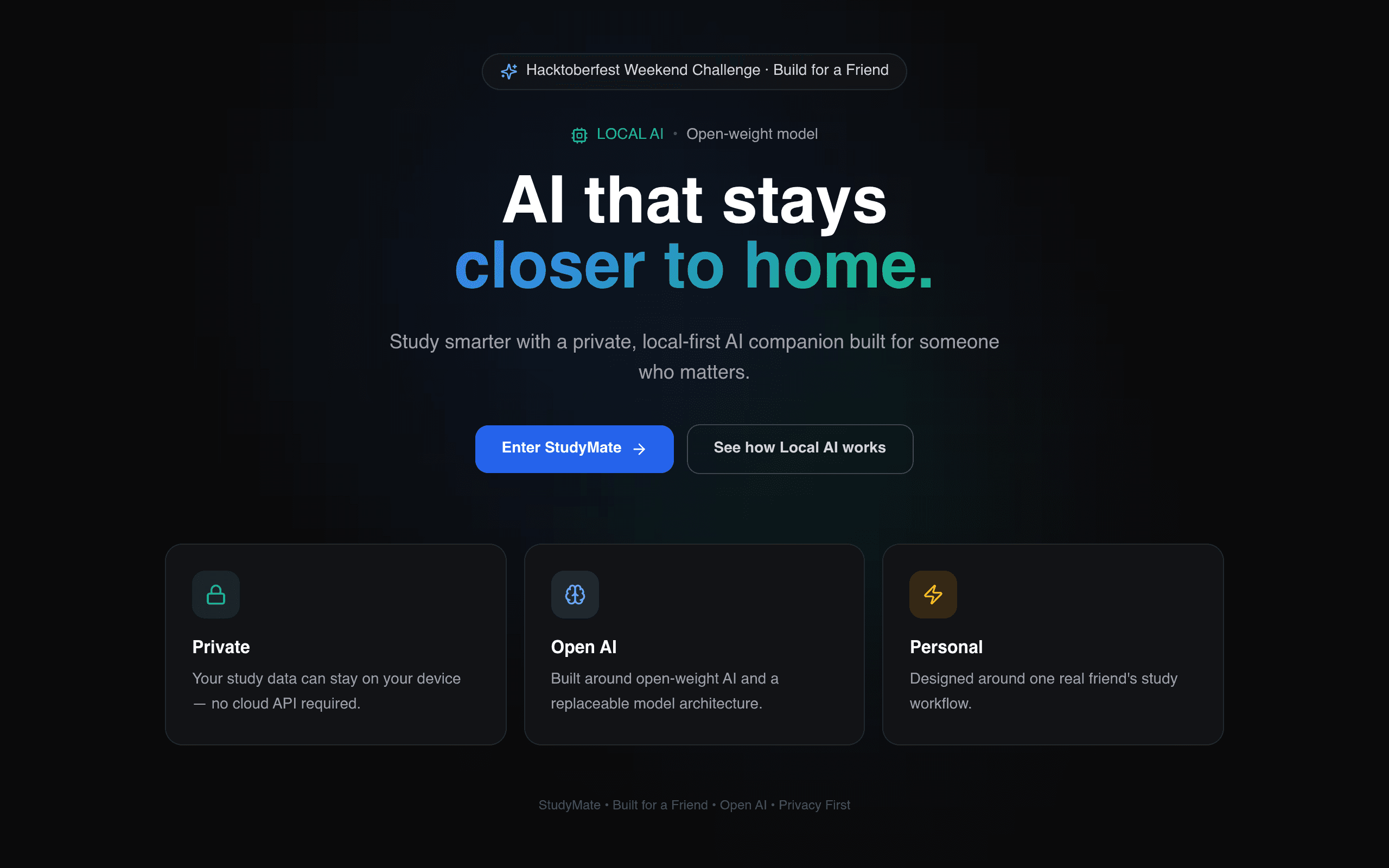 StudyMate — Private AI Study Companion