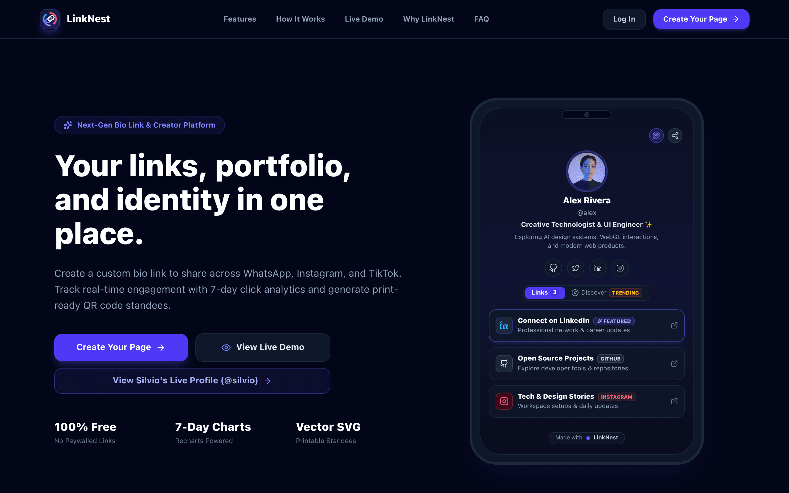 LinkNest: Self-Hosted Link-in-Bio, Vibe-Coded with Gemini