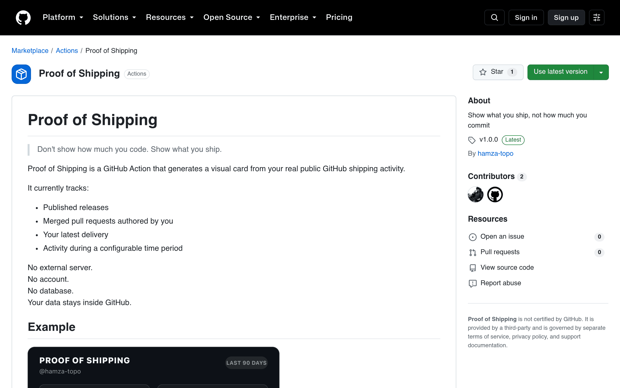 Proof of Shipping