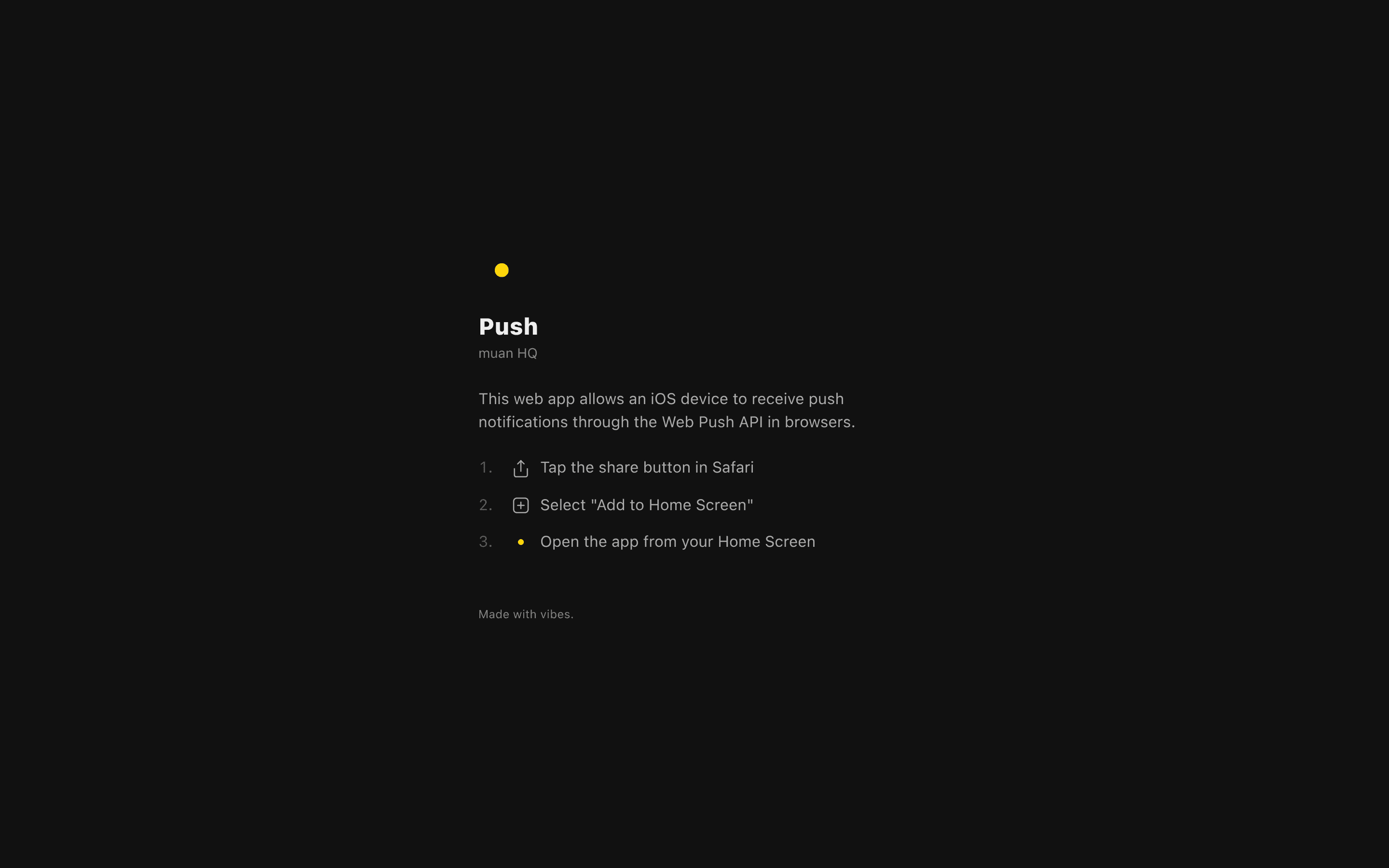 Push: Serverless Web Push for iPhone, Vibe-Coded with Claude