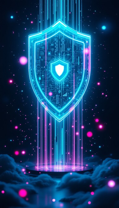 Glowing shield and broken chain on dark background, symbolizing gaps in agent security defenses