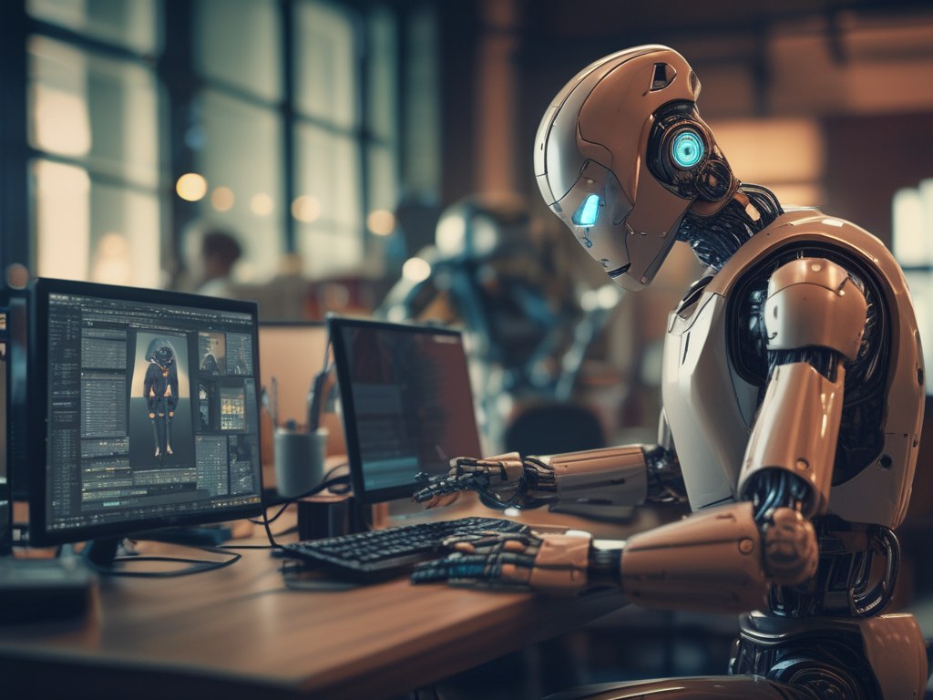 Illustration of the Cua Spaces shared desktop: an AI agent collaborating with a user on the same screen
