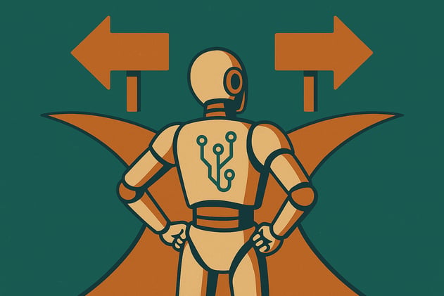 OpenAI Decisions API concept art: decision nodes in an agent workflow compressed into one fast API call