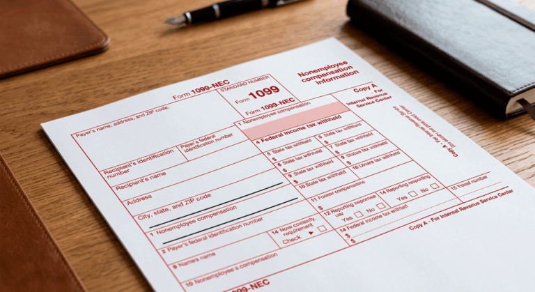 Form 1099-NEC 税表实物照片