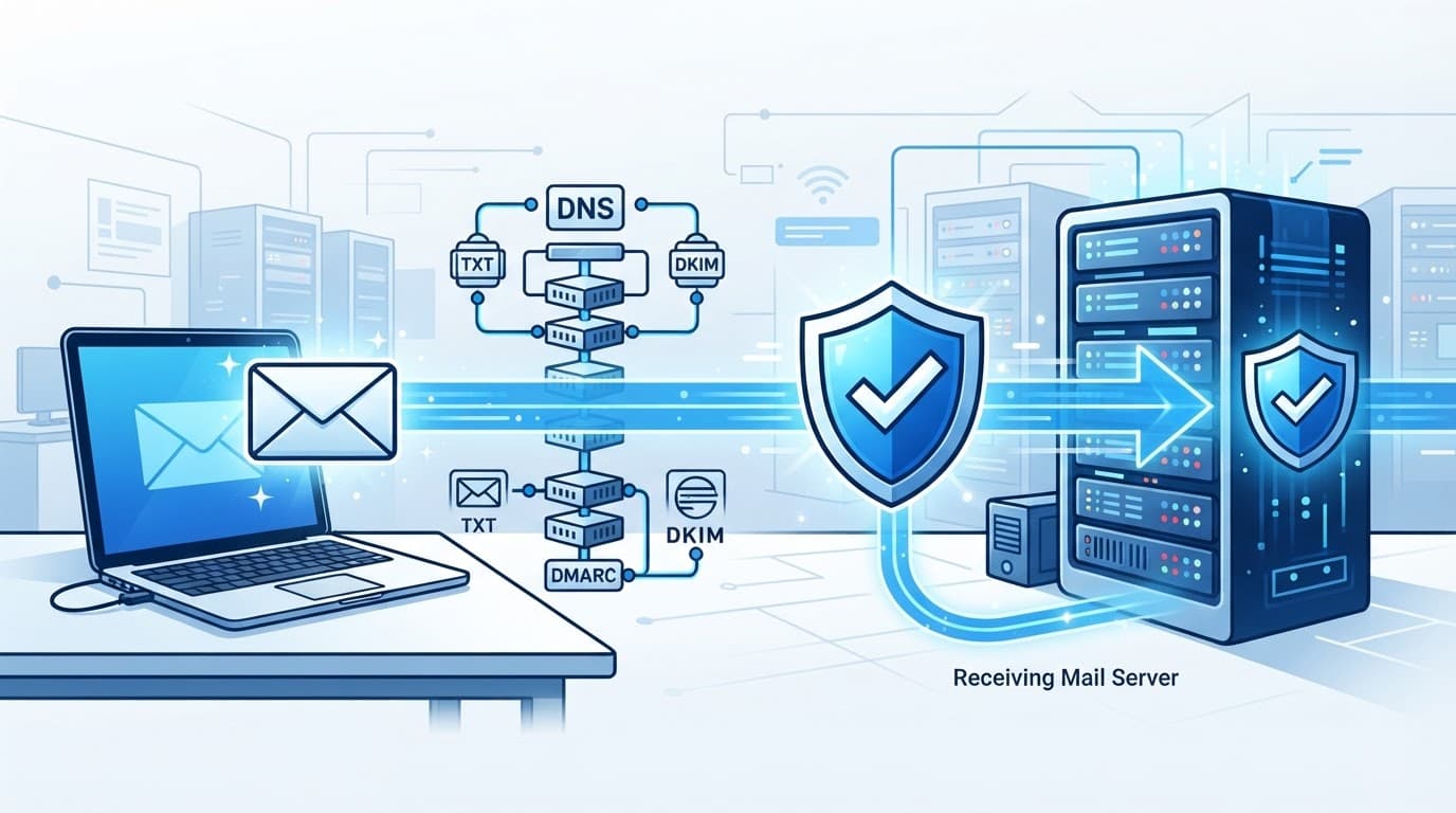 SPF/DKIM/DMARC email authentication flow chart