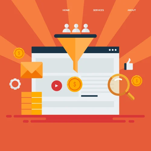 Landing page design illustration